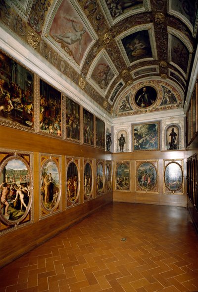 Uitzicht op de Studiolo de Francesco I de Medici door Giorgio (and workshop) Vasari