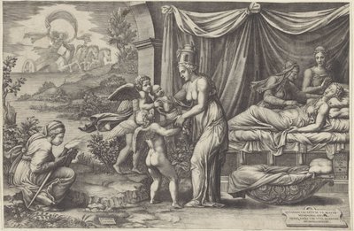 Allegorie op de Geboorte door Giorgio Ghisi