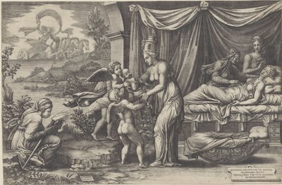 Allegorie op de Geboorte door Giorgio Ghisi