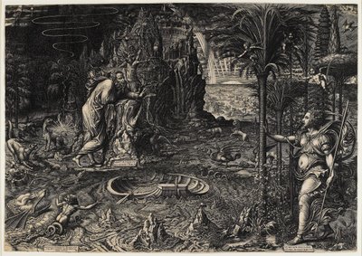 Allegorie van het leven (De droom van Rafaël) door Giorgio Ghisi