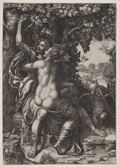 Angelica en Medoro door Giorgio Ghisi