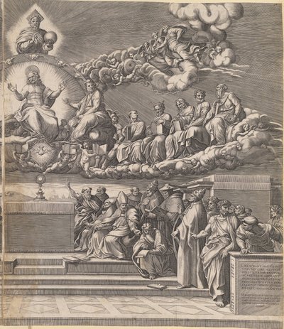 De discussie over het heilige sacrament door Giorgio Ghisi