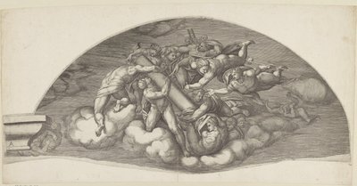 Het laatste oordeel, blad A door Giorgio Ghisi