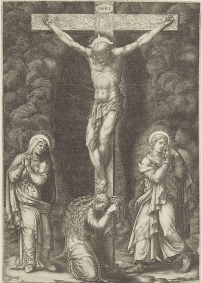 Kruisiging van Christus door Giorgio Ghisi