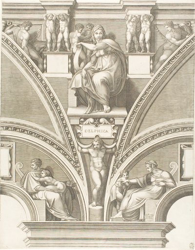 De Delphische Sibylle door Giorgio Ghisi