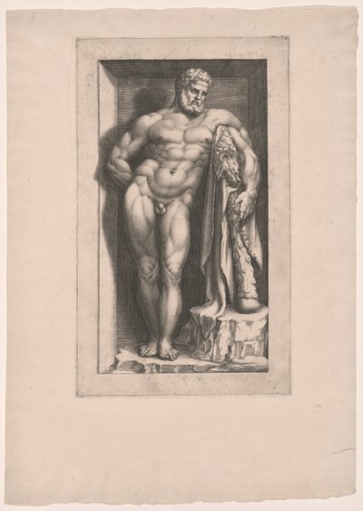 De Farnese Hercules door Giorgio Ghisi