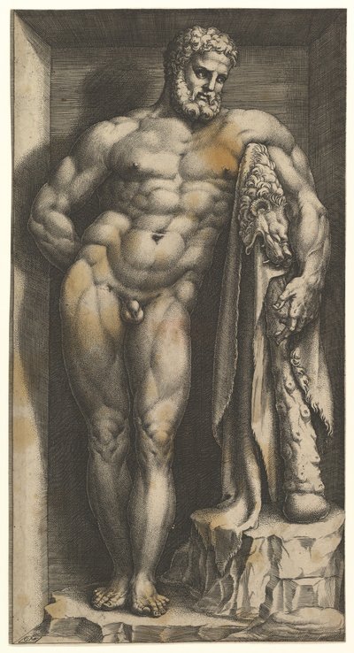 De Farnese Hercules door Giorgio Ghisi