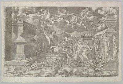 Het Visioen van Ezechiël, 1554 door Giorgio Ghisi