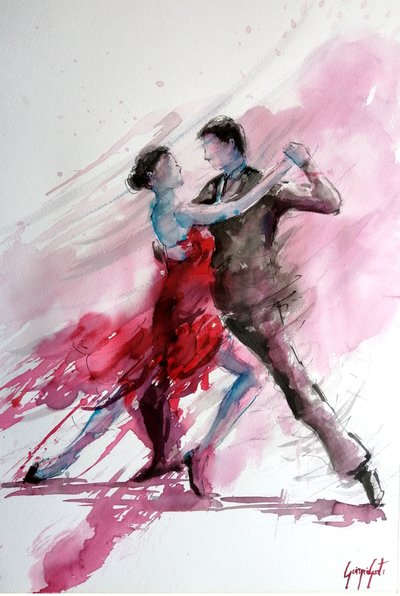Tango dansen met passie door Giorgio Gosti