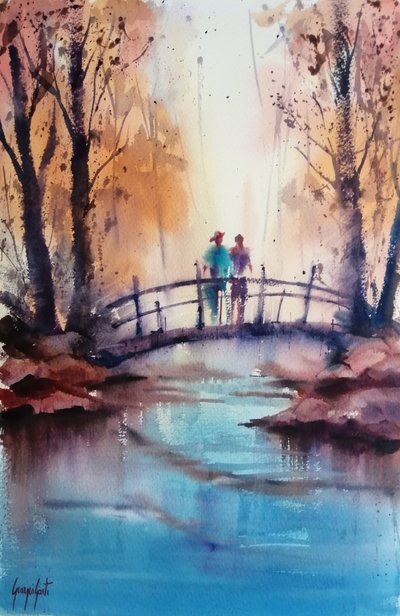 Romantische herfstwandeling door Giorgio Gosti