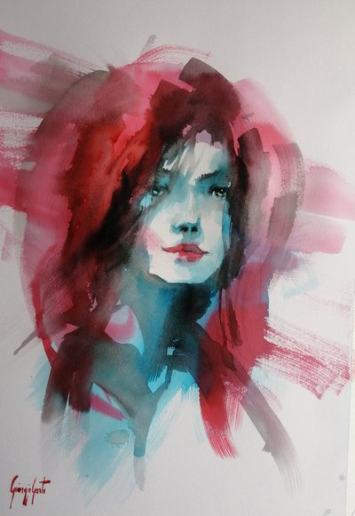 Levendig, expressief portret door Giorgio Gosti