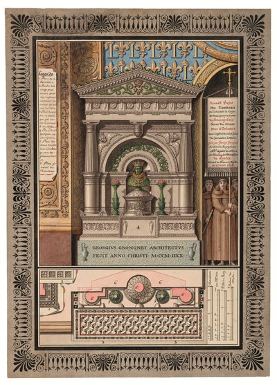 Een van drie projecten voor het graf van Louis-Charles d