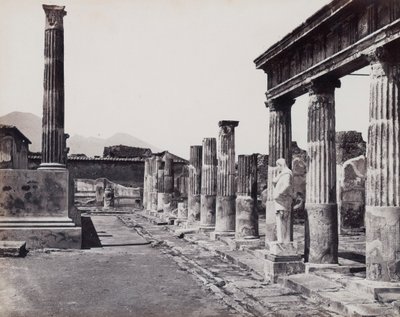 Oostelijke zuilengang van de Tempel van Venus Pompeiiana in Pompeii door Giorgio Sommer