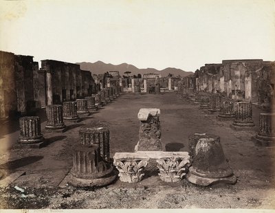 Algemeen uitzicht op de Basiliek, oostzijde, Pompeii door Giorgio Sommer