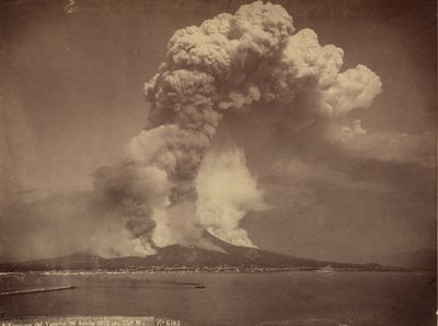 De actieve Vesuvius, 1872 door Giorgio Sommer