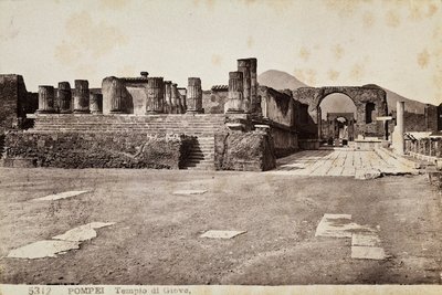 Tempel van Jupiter in Pompeii door Giorgio Sommer
