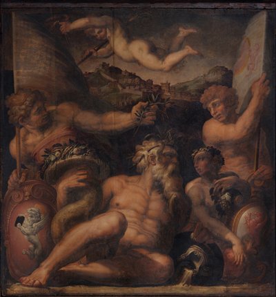 Allegorie van Cortona en Montepulciano, 1563-1565 door Giorgio Vasari