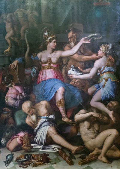 Allegorie van de Gerechtigheid, de Waarheid en de Ondeugden door Giorgio Vasari