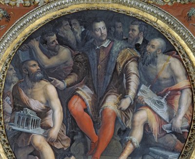 Cosimo I en Zijn Kunstenaars, uit de Sala di Cosimo I door Giorgio Vasari