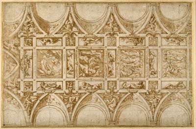 Ontwerp voor het refterplafond van het Jezuïetencollege in Cortona door Giorgio Vasari