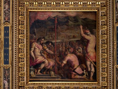 Stichting van Florentia, een Romeinse nederzetting door Giorgio Vasari