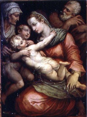 Heilige Familie met St. Anna en St. Johannes de Doper door Giorgio Vasari