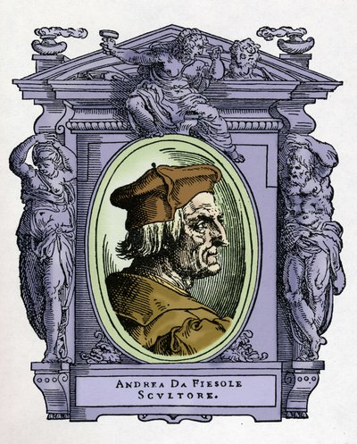 Portret van ANDREA DA FIESOLE (Andrea Ferrucci) door Giorgio Vasari