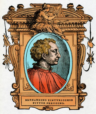 Portret van Pinturicchio (Bernardino di Betto Bardi) door Giorgio Vasari
