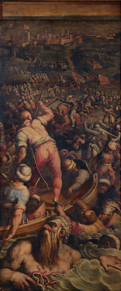 Nederlaag van de Turken bij Piombino, 1563-1565 door Giorgio Vasari