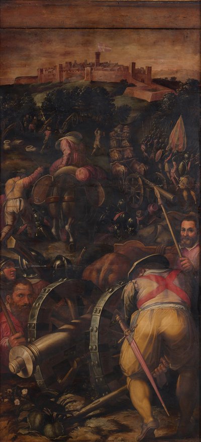 Bestorming van Monteriggioni, 1563-1565 door Giorgio Vasari