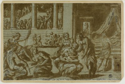 Studie voor de Allegorie van Geboorte door Giorgio Vasari