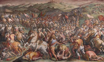 De Slag bij Marciano in Val di Chiana, 1570-1571 door Giorgio Vasari