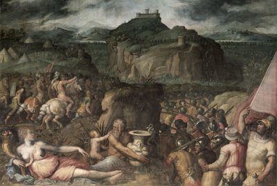 Het beleg van San Leo (fresco) door Giorgio Vasari