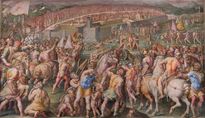 De bestorming van het fort van Stampace in Pisa, 1568-1571 door Giorgio Vasari