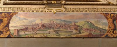 Uitzicht op Florence, 1557-1558 door Giorgio Vasari