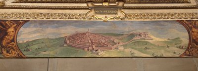 Uitzicht op Lucignano, 1557-1558 door Giorgio Vasari