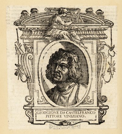 Portret van Giorgione, Italiaanse schilder van de Venetiaanse school tijdens de Hoge Renaissance uit Venetië, circa 1477-1510 door after Giorgione
