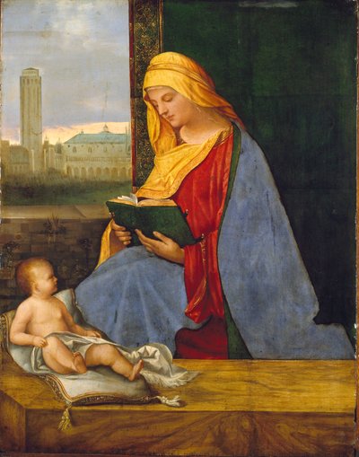 De Maagd en het Kind met een Uitzicht op Venetië De Tallard Madonna door Giorgione