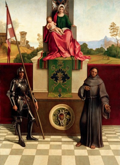 Madonna en Kind tussen de Heiligen Franciscus en Nicasius Castelfranco Madonna door Giorgione da Castelfranco