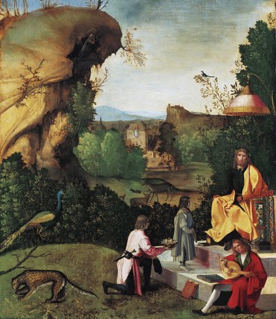 Saturnus verbannen door Giorgione da Castelfranco
