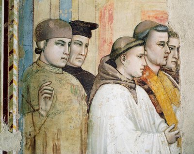 Italië, Florence, Basiliek van het Heilige Kruis, Bardi-kapel, Dood van St. Franciscus door Giotto (c.1266 1337)