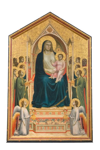 Madonna en Kind op de troon met engelen en heiligen, "ognissanti maesta