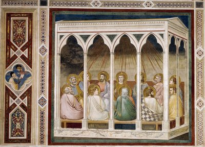 Pinksteren, (detail) uit Leven en Passie van Christus, door Giotto door Giotto (c.1266 1337)