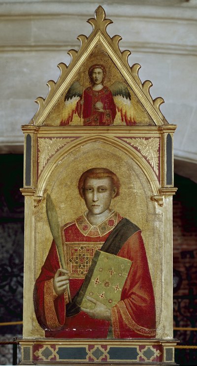 Sint Laurentius (San Lorenzo) - Olie op hout door Giotto (c.1266 1337)