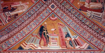 De Kerkleraren: Sint Augustinus van Hippo door Giotto (c.1266 1337)