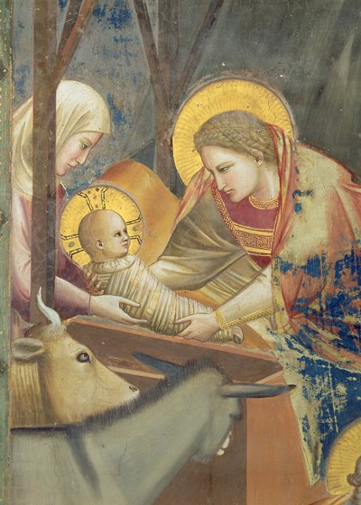 De Geboorte van Christus, circa 1305 (detail) door Giotto (c.1266 1337)
