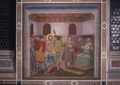 Christus voor Kajafas (Cristo davanti a Caifa), door Giotto door Giotto (c.1266 1337)