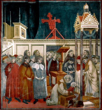 Geschiedenis van Sint Franciscus van Assisi: Het wonder van de kribbe van Greccio door Giotto (c.1266 1337)