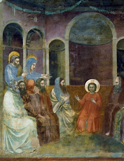 Jezus in de tempel tussen de dokters (detail) door Giotto (c.1266 1337)