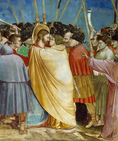 Kus van Judas (detail) door Giotto (c.1266 1337)